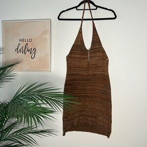 Backless crochet dress